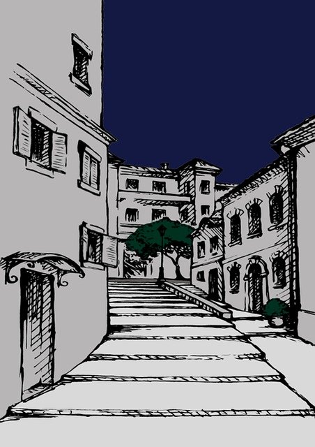 建筑 街道 背景 画像