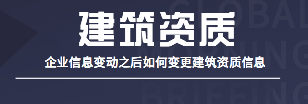 建筑资质变更
