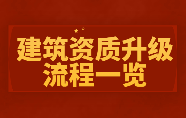 建筑资质升级