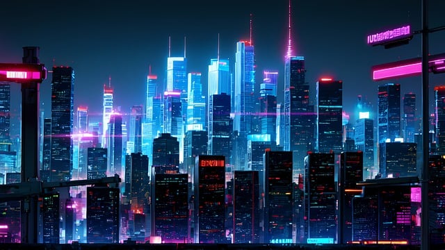 科幻 建筑 插画 赛博朋克