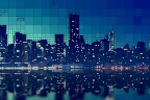 城市 插画 深色