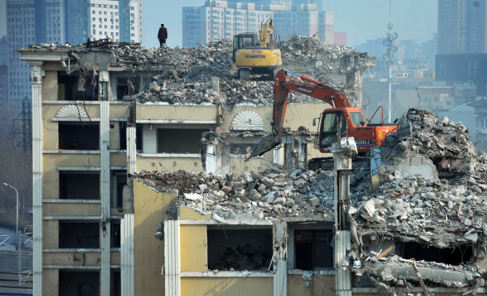 房屋拆除现场施工图